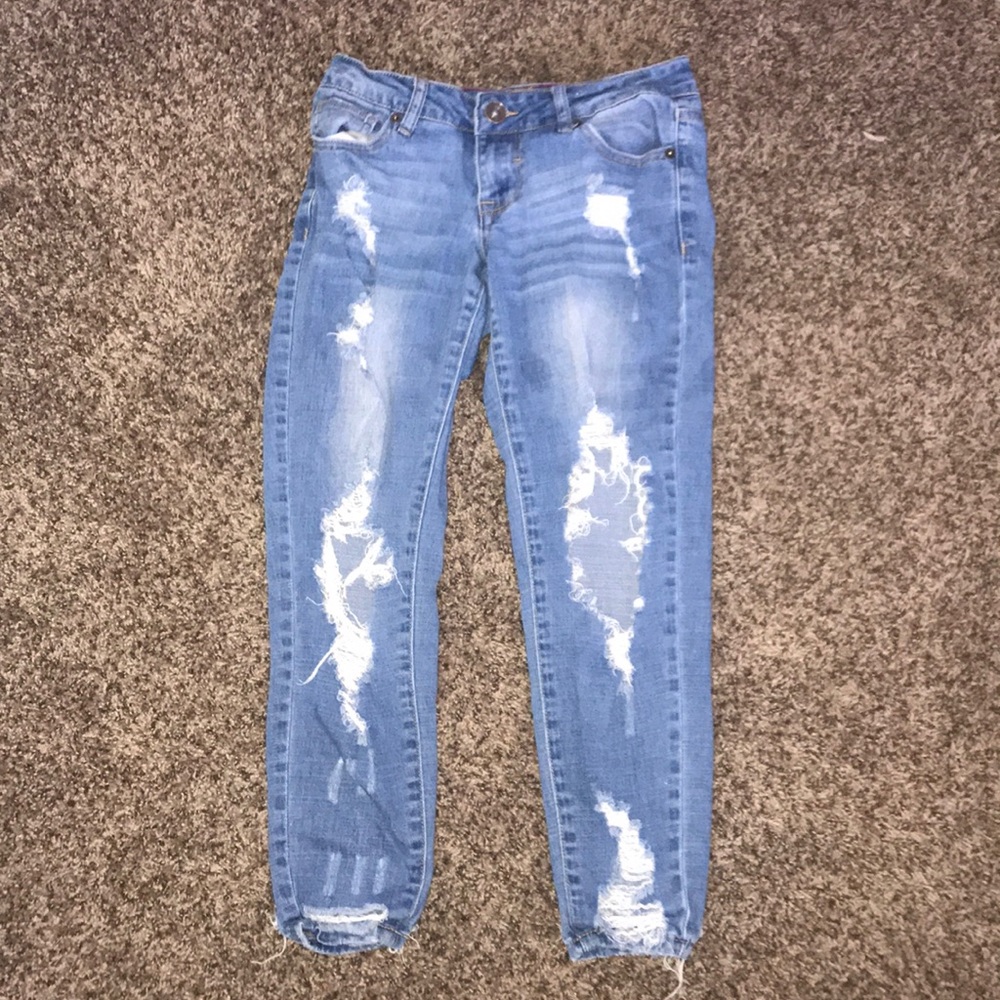 Rue 21 Dark Blue Ripped Jeans